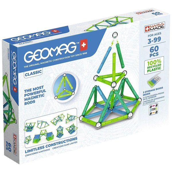 Geomag CLASSIC 272 GREEN Line - 60pcs Bauteilset Constructor Anzahl Teile: 60 Altersklasse: ab 3 Jahre Geomag CLASSIC 272 GREEN Line - 60pcs Bauteilset Constructor Anzahl Teile: 60 Altersklasse: ab 3 Jahre
