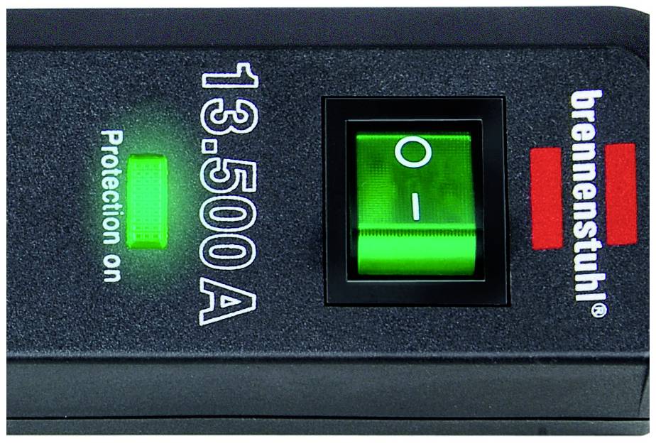 Brennenstuhl 1159710 Steckdosenleiste mit Schalter 6fach Schwarz Schutzkontakt 1St.