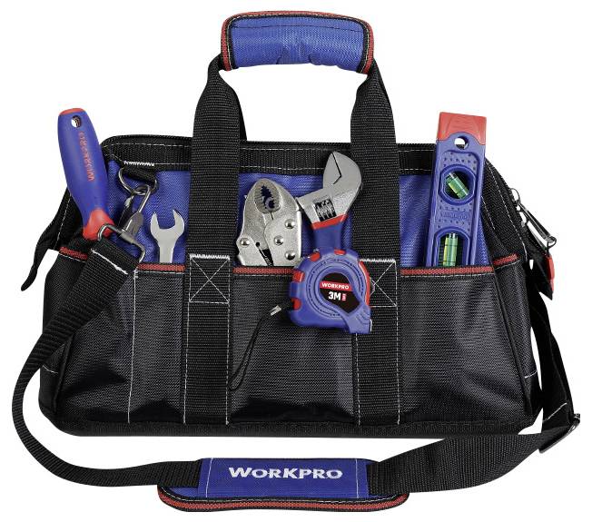 WorkPro WP209010 Werkzeugset Heimwerker, Universal in Tasche 156teilig