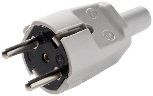 Martin Kaiser 520/kws Schutzkontaktstecker PVC 250 V Kalkweiß IP20