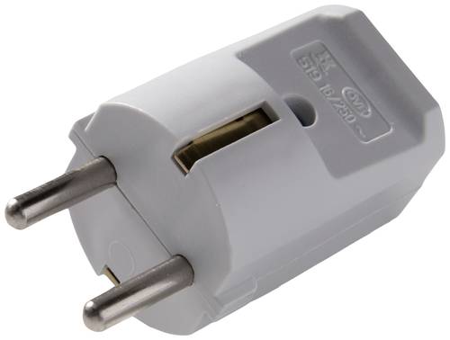 Martin Kaiser 519oT/gr Schutzkontaktstecker Polyamid 6 250 V Grau IP20