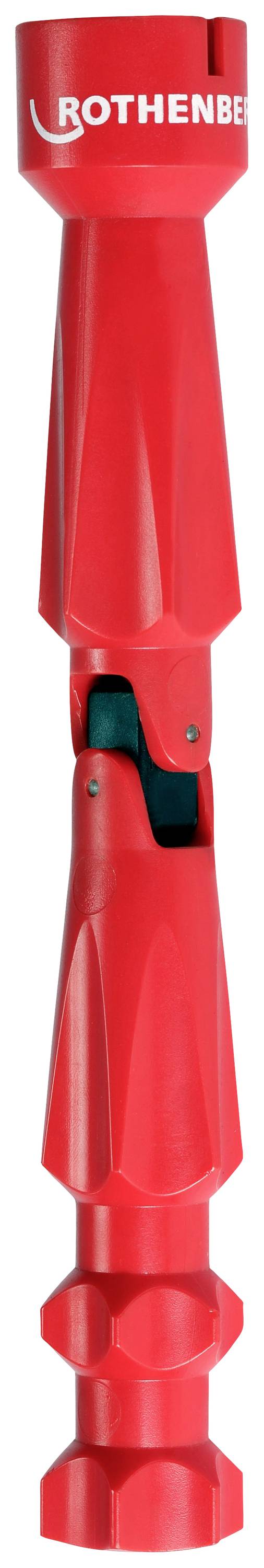 Roter Rohrschneider zur präzisen Bearbeitung von Rohren. Verstellbarer Kopf für verschiedene Rohrdurchmesser.