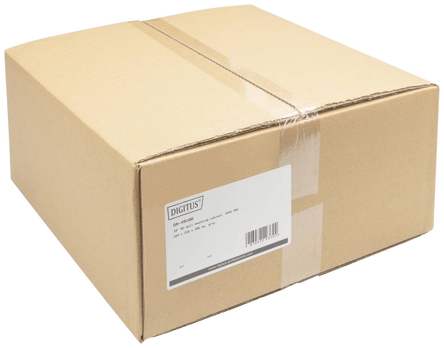 Digitus DN-49100 10 Zoll Wandgehäuse 6 HE Grau, Grau (Metallgehäuse), Grau (RAL 7035)