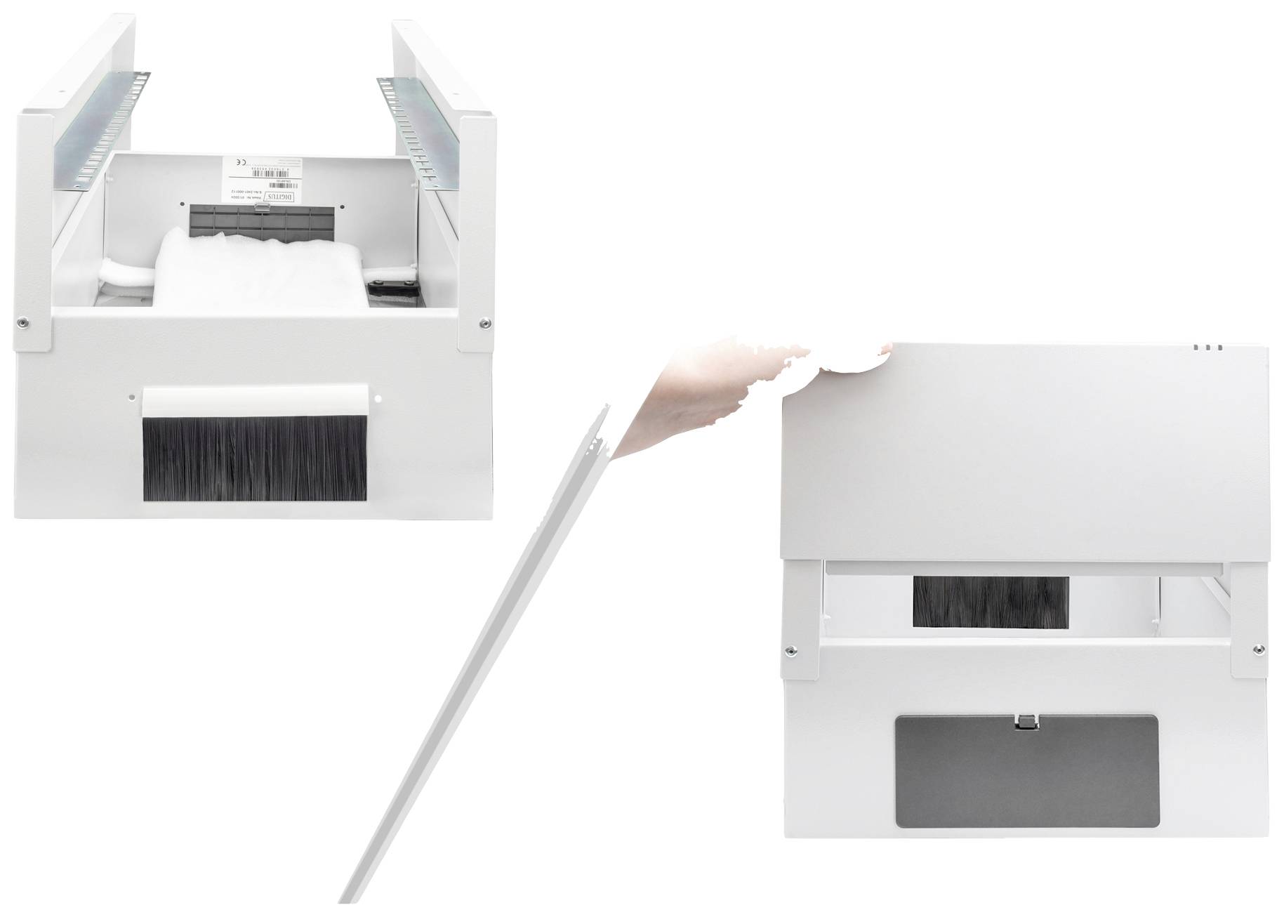 Digitus DN-49100 10 Zoll Wandgehäuse 6 HE Grau, Grau (Metallgehäuse), Grau (RAL 7035)