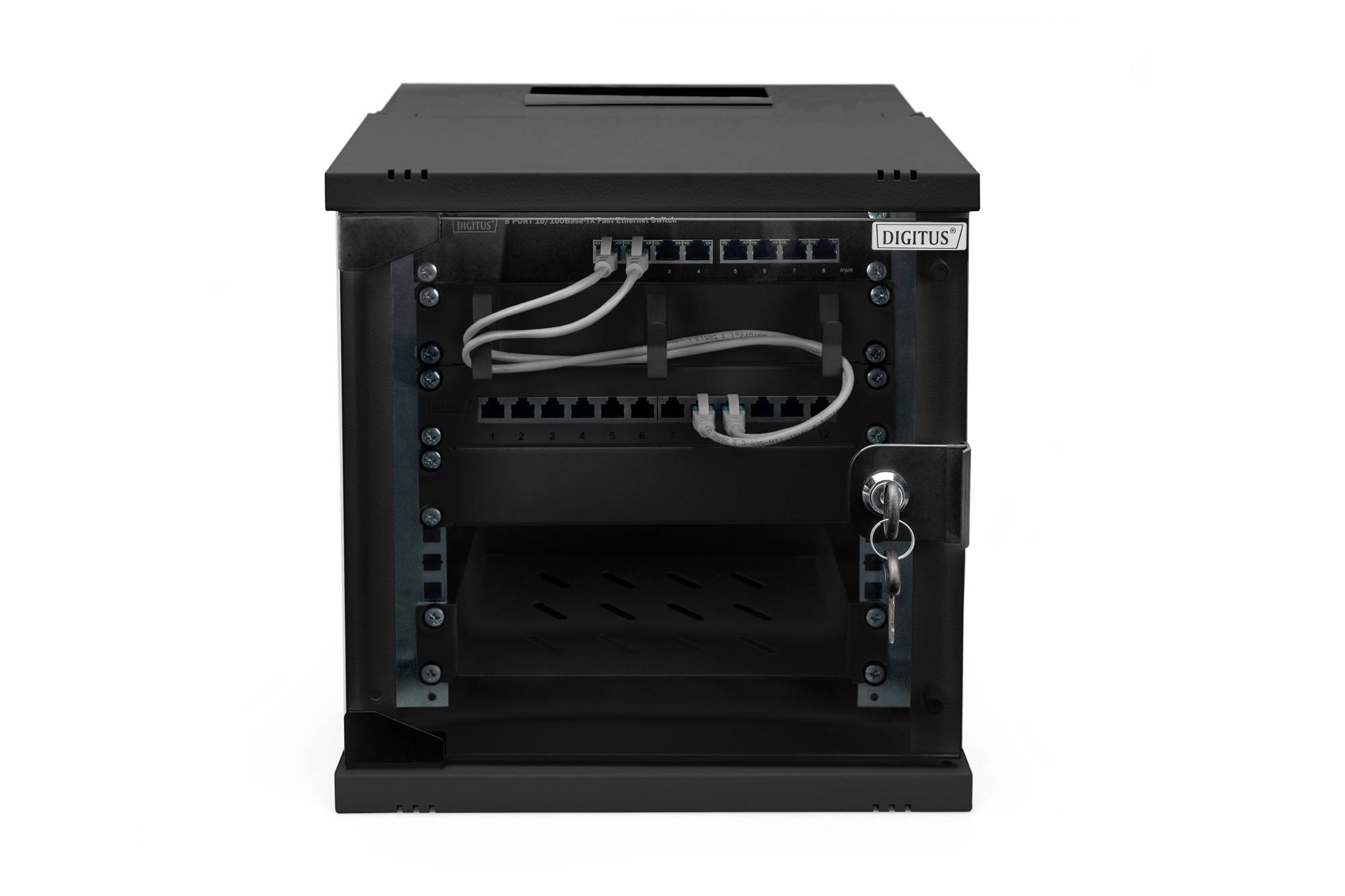 Digitus DN-49101 10 Zoll Wandgehäuse 6 HE Schwarz, Schwarz (RAL 9005)