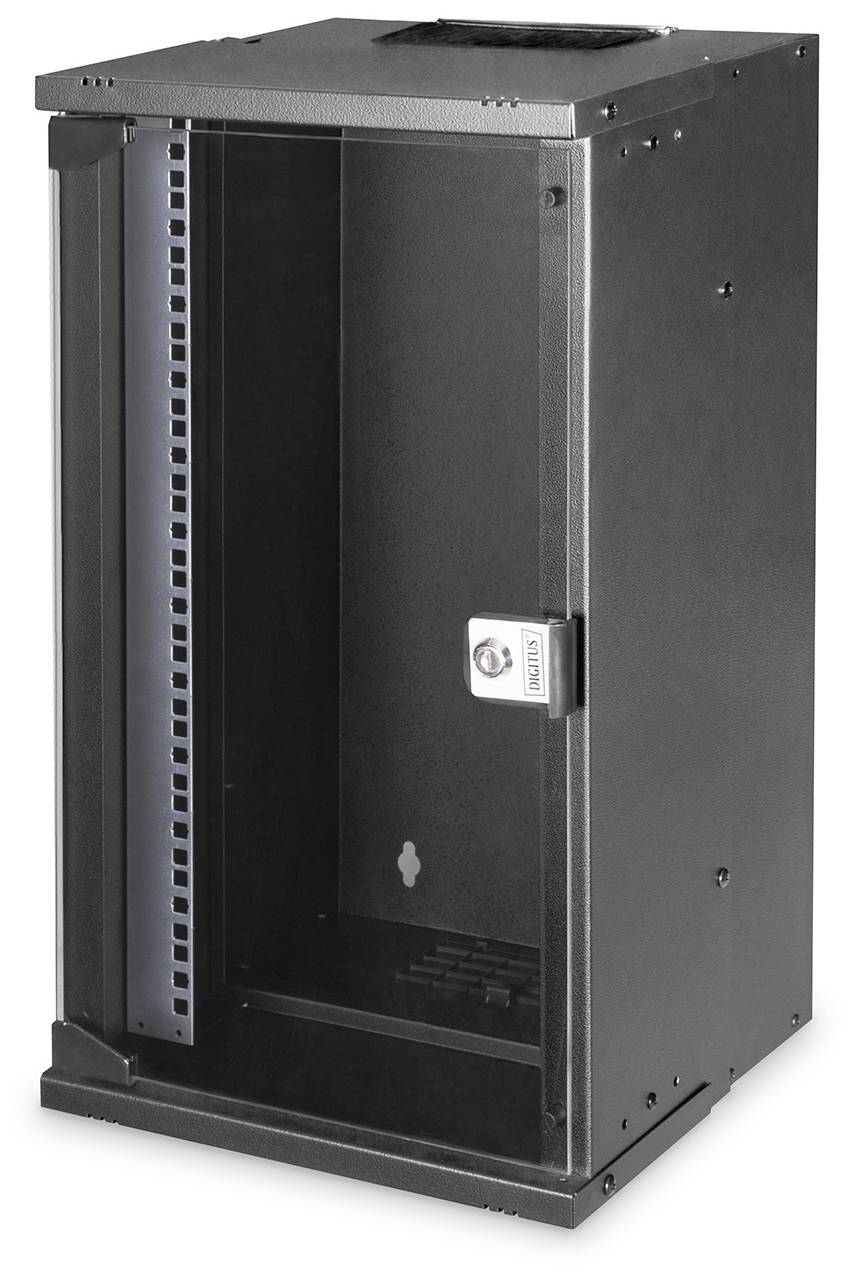 Digitus DN-49105 10 Zoll Wandgehäuse 12 HE Schwarz, Schwarz (RAL 9005)