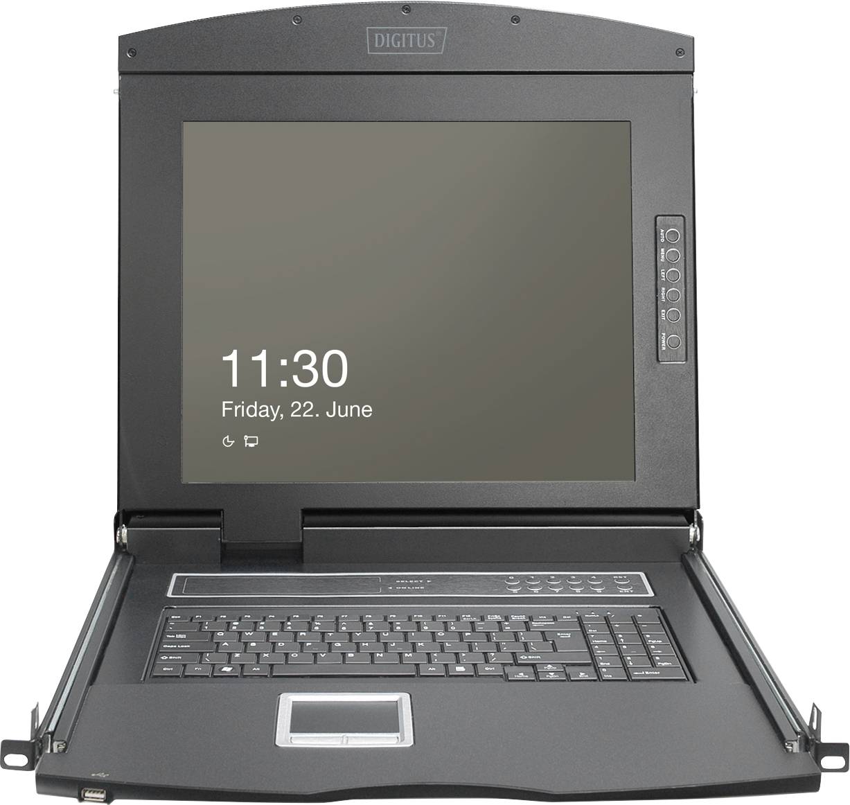 Digitus DS-72221-5GE 16 Port KVM-Konsole CAT 5 (RJ45) Maus, Tastatur 1920 x 1080 Pixel