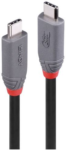 LINDY USB-C® Kabel USB4® USB-C® Stecker 0.80 m Schwarz 36956