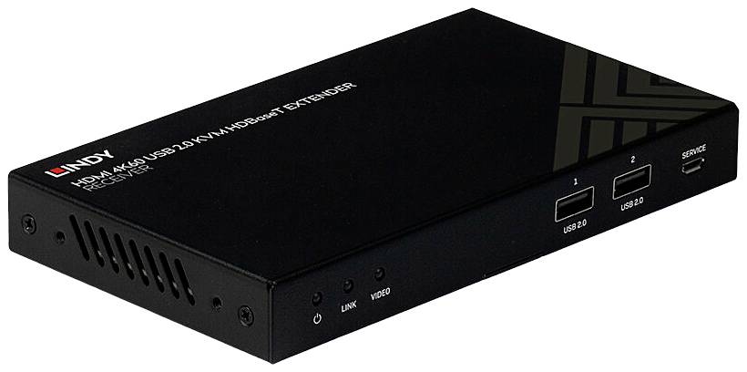 LINDY Cat.6 HDMI 4K60, IR, RS232 & Audio HDBaseT KVM Extender, Receiver HDBaseT HDBaseT Extender