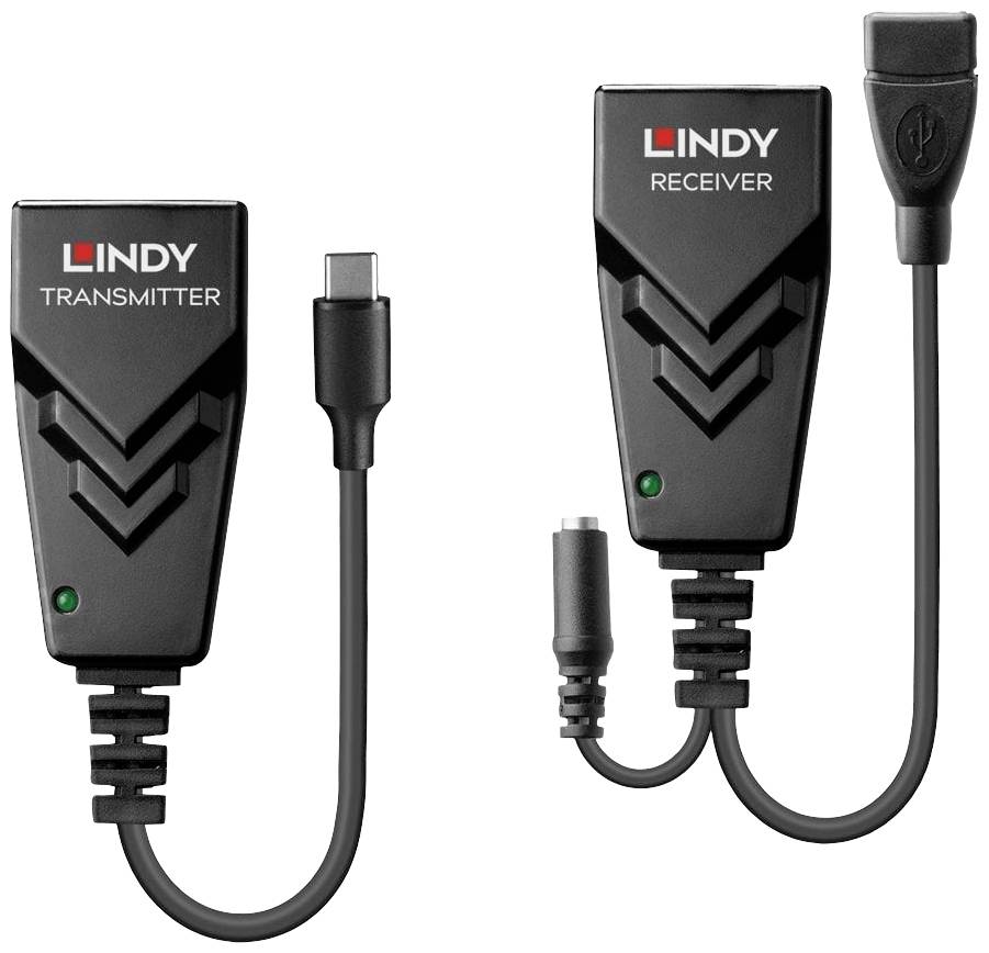 LINDY USB 2.0 Typ C Cat.6 Extender USB-C® (USB 2.0) USB Extender über Netzwerkkabel RJ45 100 m