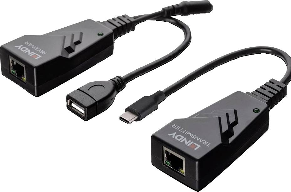 LINDY USB 2.0 Typ C Cat.6 Extender USB-C® (USB 2.0) USB Extender über Netzwerkkabel RJ45 100 m