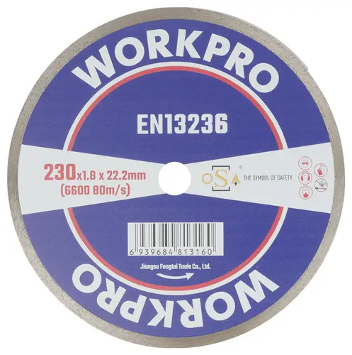 WorkPro GSOSCR-4 Diamanttrennscheibe 230 mm 1 St. Keramik, Porzellan, Marmor, Mauerwerk, Glas, Kalk