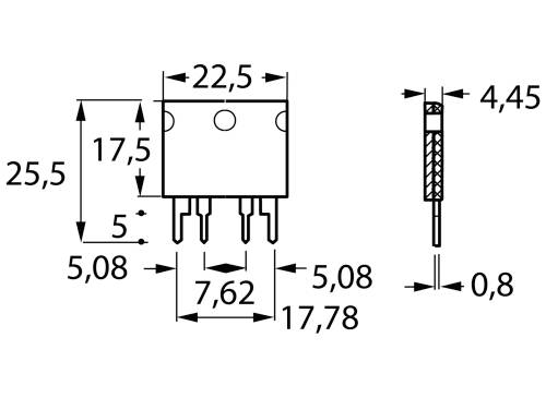 Isabellenhütte PBV-R001-F1-1.0 PBV-R001-F1-1.0 Metallschicht-Widerstand 1 mΩ THT 10W 1% 1St.