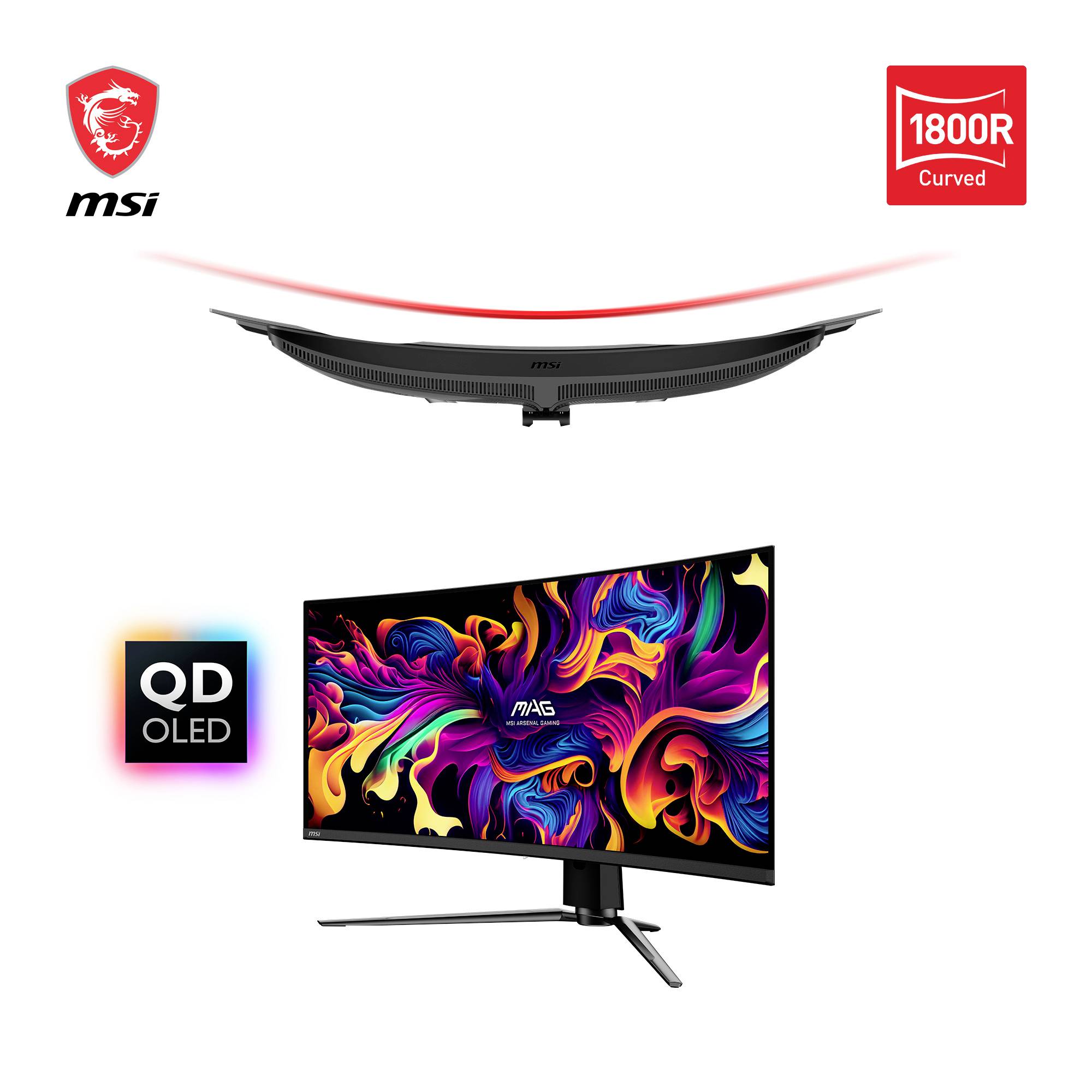 MSI MAG 341CQPDE QD-OLED Gaming Monitor EEK G (A - G) 86.9 cm (34.2 Zoll) 3440 x 1440 Pixel 16:9 0.03 ms HDMI®, DisplayPort, Kopfhörer-Buchse, USB-