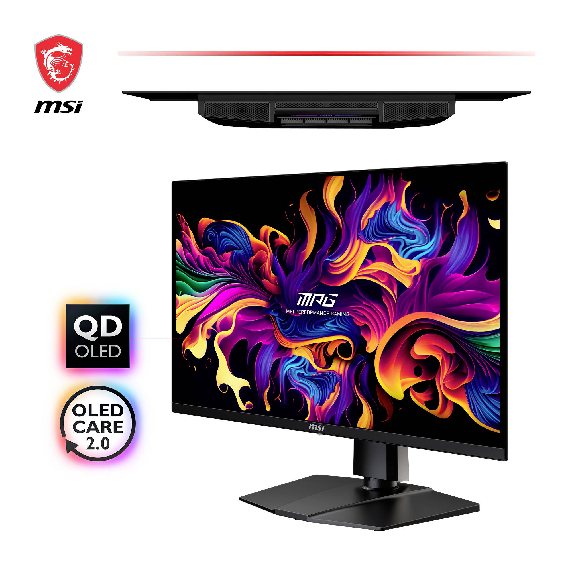 MSI MPG 321URXDE QD-OLED Gaming Monitor EEK G (A - G) 80 cm (31.5 Zoll) 3840 x 2160 Pixel 16:9 0.03 ms HDMI®, DisplayPort, USB-A, USB-C®, Kopfhöre