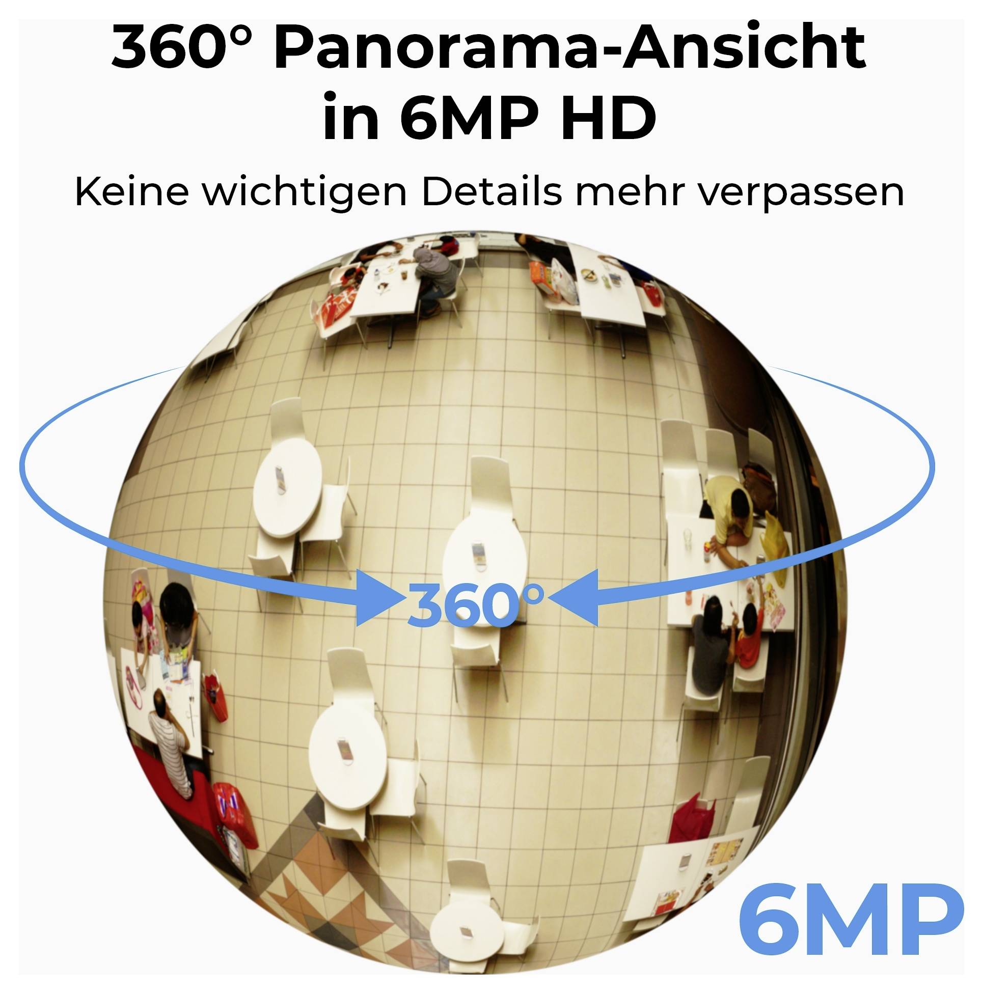 Reolink Fisheye Series W520 WLAN IP Überwachungskamera 2560 x 2560 Pixel