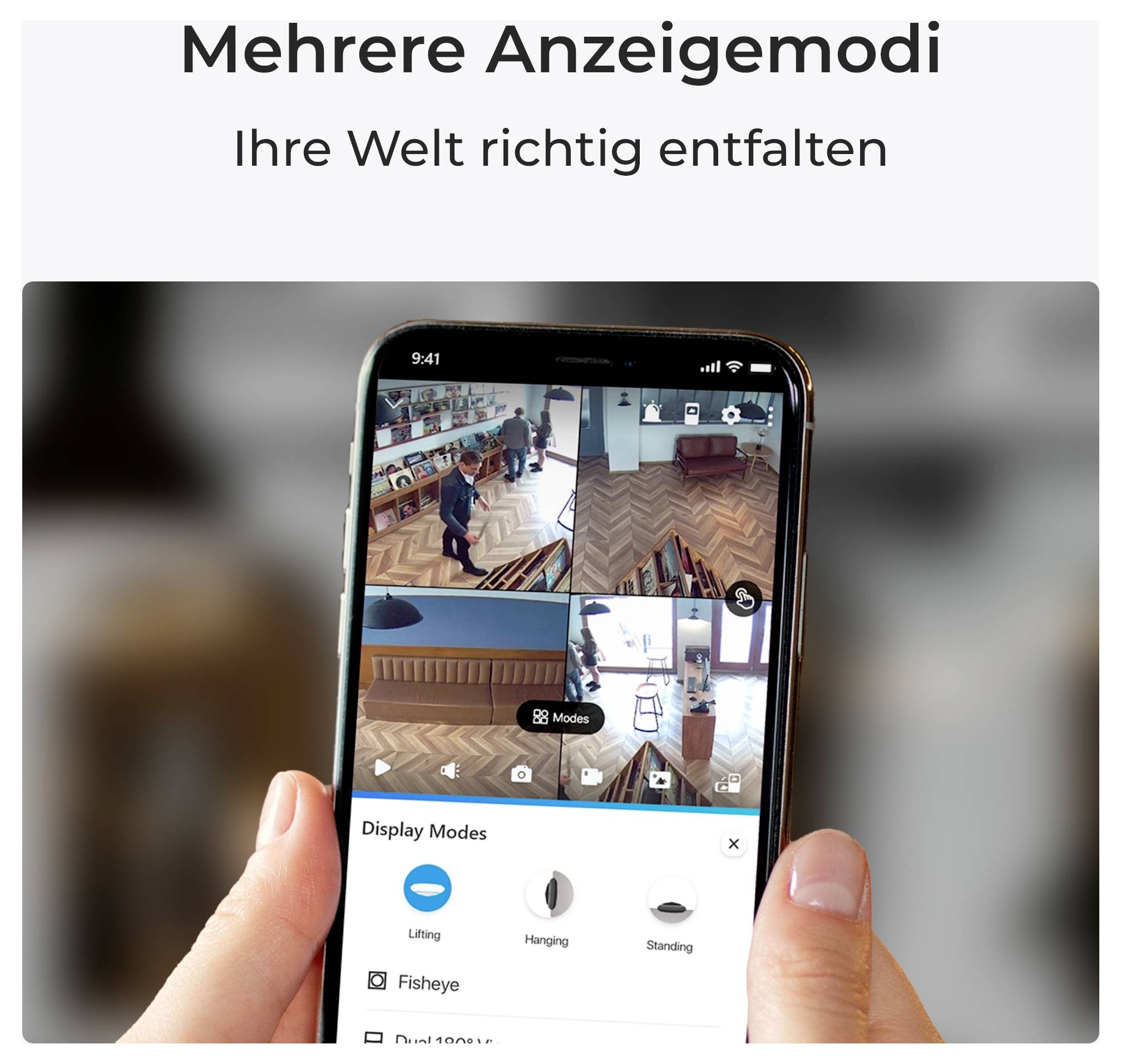 Reolink Fisheye Series W520 WLAN IP Überwachungskamera 2560 x 2560 Pixel
