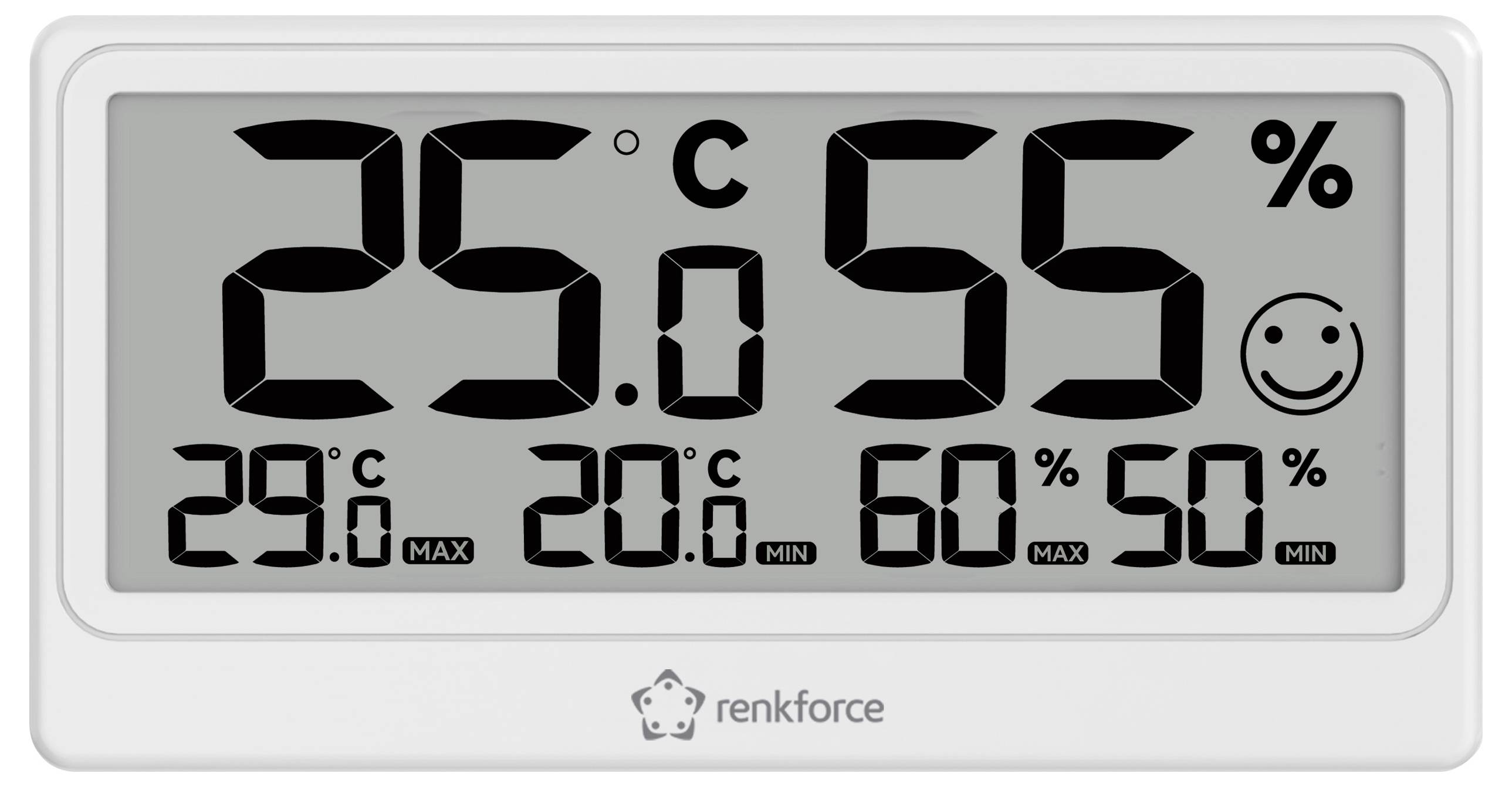 Renkforce RF-6416470 Thermo-/Hygrometer Weiß RF-6416470