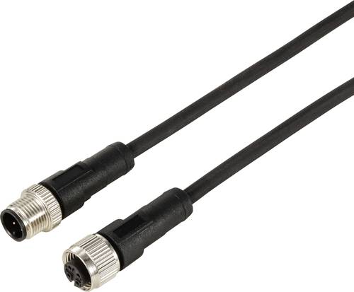 TRU COMPONENTS TC-12833012 Sensor-Aktor-Verlängerungsleitung M12 Stecker gerade auf Kupplung gerade