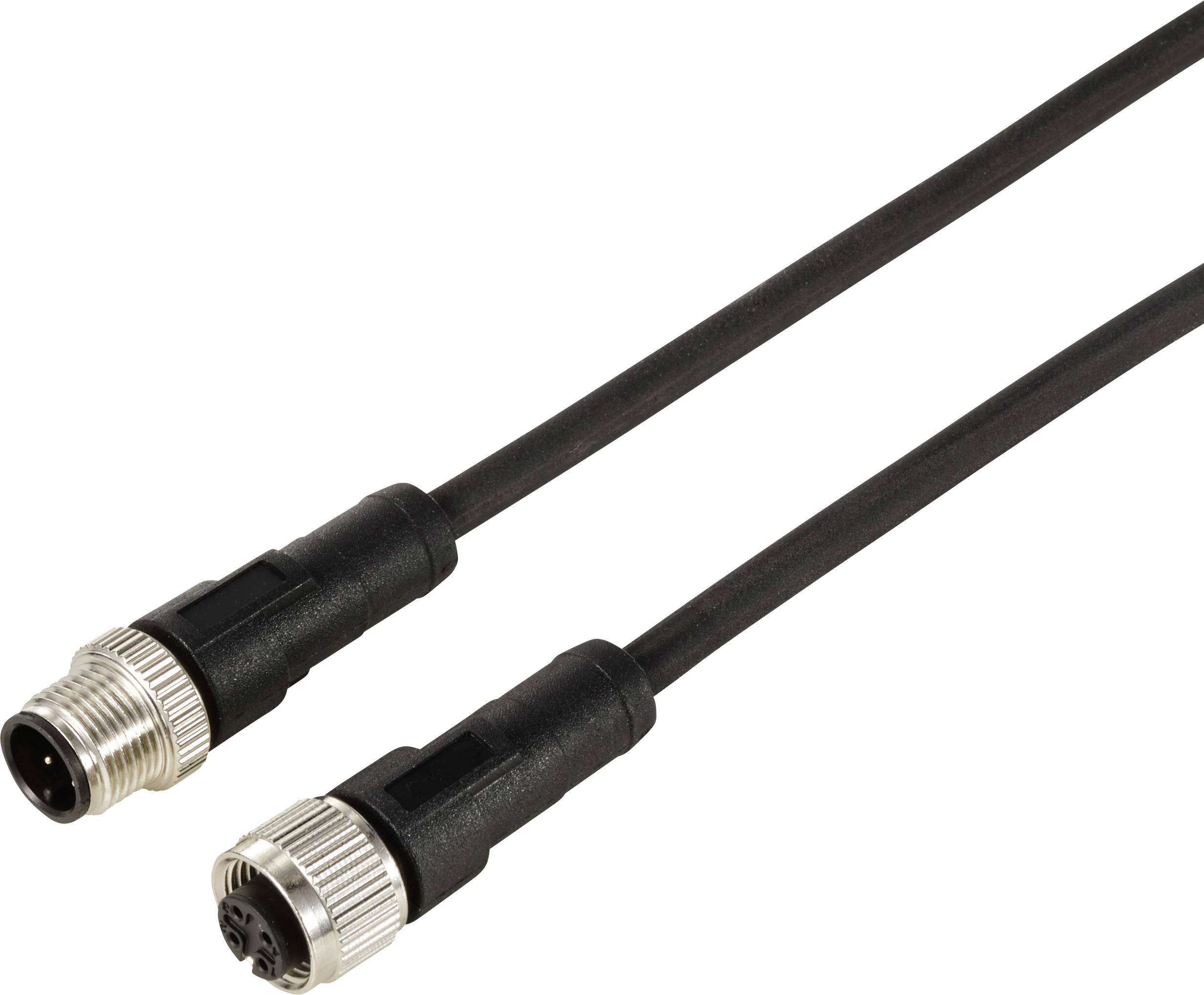 TRU COMPONENTS TC-12833012 Sensor-Aktor-Verlängerungsleitung M12 Stecker gerade auf Kupplung gerade