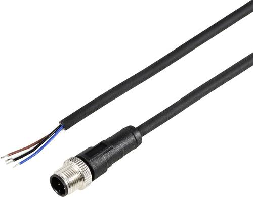 TRU COMPONENTS TC-12833028 Sensor-/Aktor-Anschlussleitung M12 Stecker, gerade 2 m Polzahl Sensoren