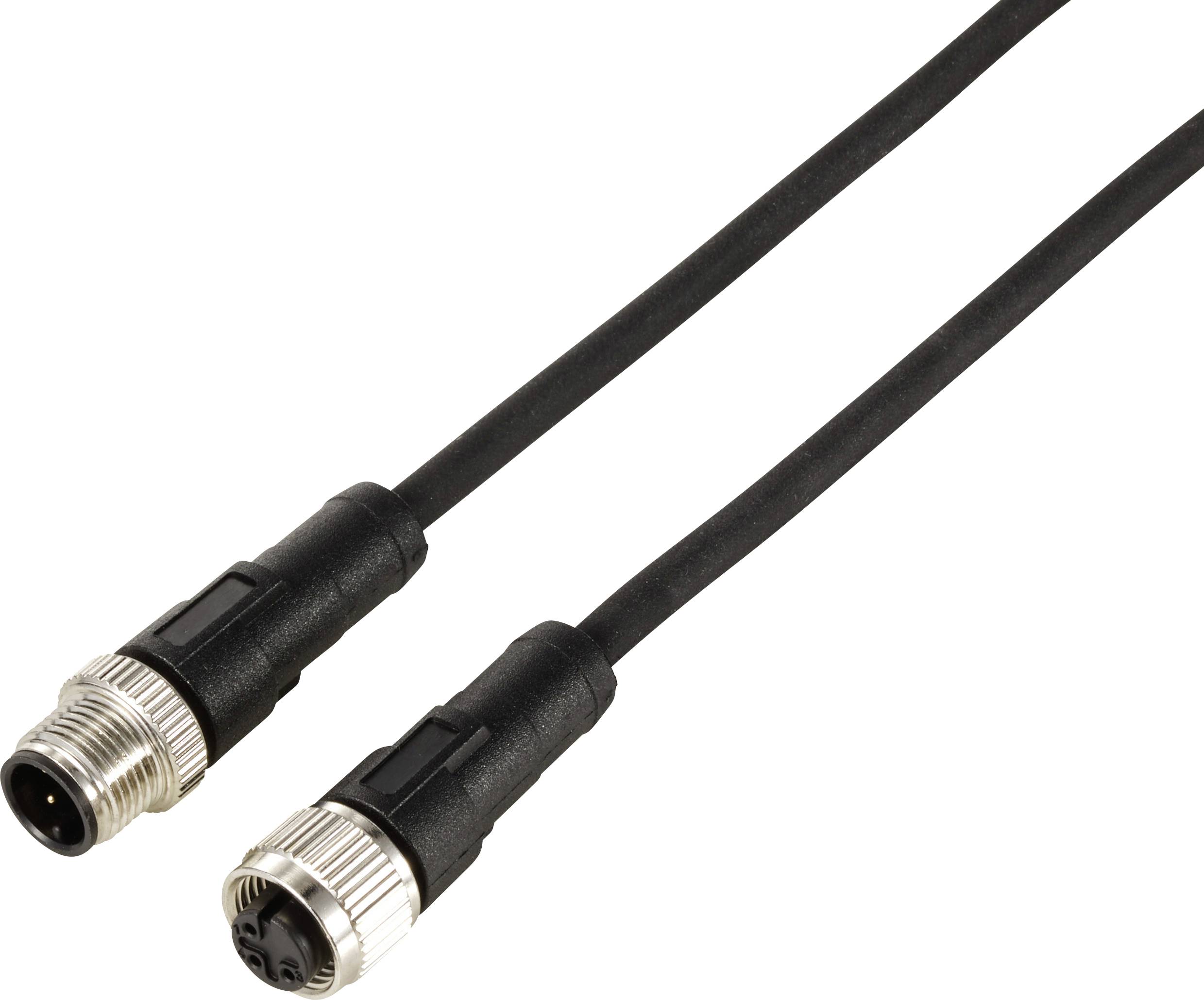 TRU COMPONENTS TC-12833104 Sensor-Aktor-Verlängerungsleitung M12 Stecker gerade auf Kupplung gerade