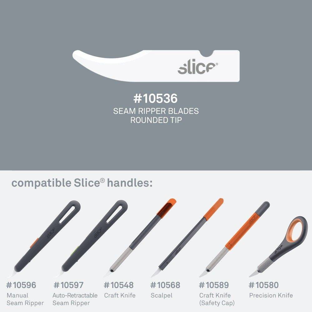Slice 10536 Keramische Ersatzklingen, Nahttrenner abgerundet 4 St.