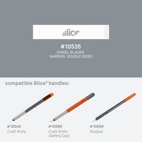 Slice 10535 Keramische Ersatzklingen, schmale Meißelklinge, doppelseitig 4St. Slice 10535 Keramische Ersatzklingen, schmale Meißelklinge, doppelseitig 4St.