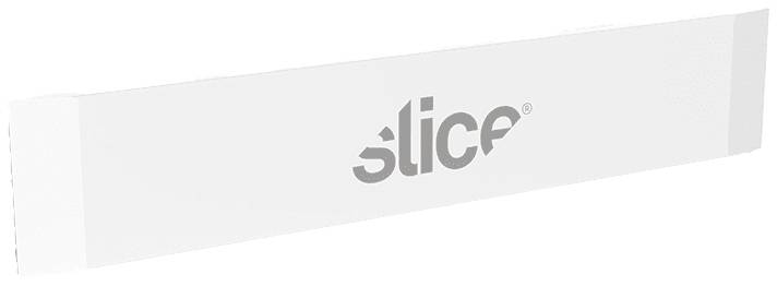 Weiße Verpackung mit dem Wort 'slice' in grauer Schrift, abgebildet diagonal von der Seite.