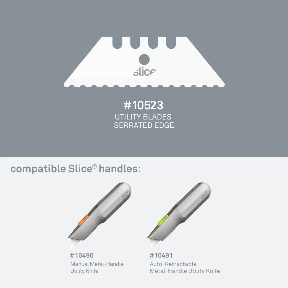 Slice 10523 Keramische Ersatzklingen, Wellenschliff 2St.