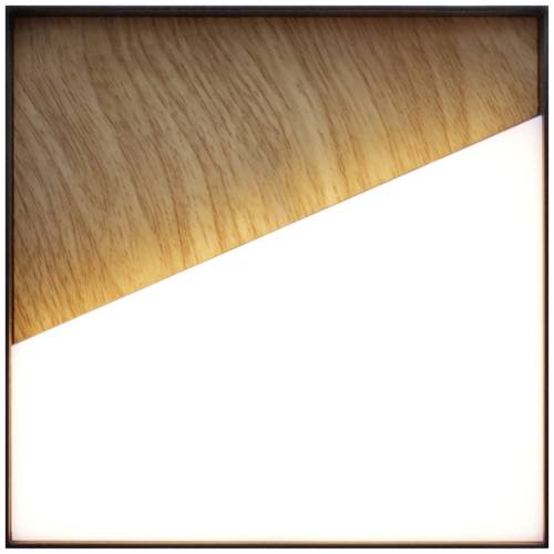 Image of ECO-Light MEG 9490-Q WO LED-Wandleuchte LED fest eingebaut 5W LED Holz