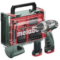 Metabo PowerMaxx BS Basic Set 600080710 Akku-Bohrschrauber 12V 2Ah Li-Ion inkl. 2. Akku, inkl. Ladegerät, bürstenlos, inkl Metabo PowerMaxx BS Basic Set 600080710 Akku-Bohrschrauber 12V 2Ah Li-Ion inkl. 2. Akku, inkl. Ladegerät, bürstenlos, inkl