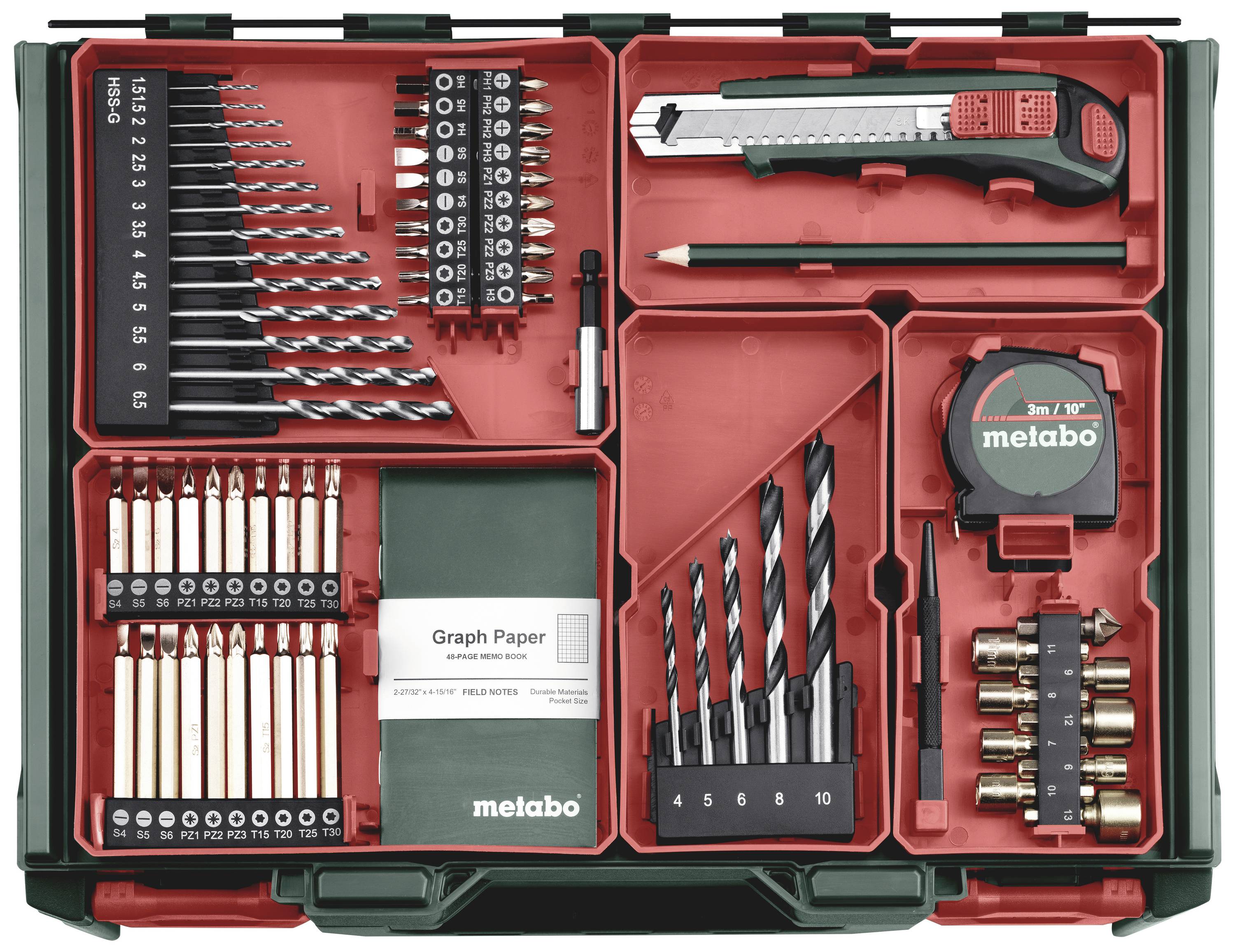 Metabo BS 18L BL Set 613155710 Akku-Bohrschrauber 18V 2Ah Li-Ion inkl. 2. Akku, bürstenlos, inkl. Koffer, inkl. Ladegerät, mit