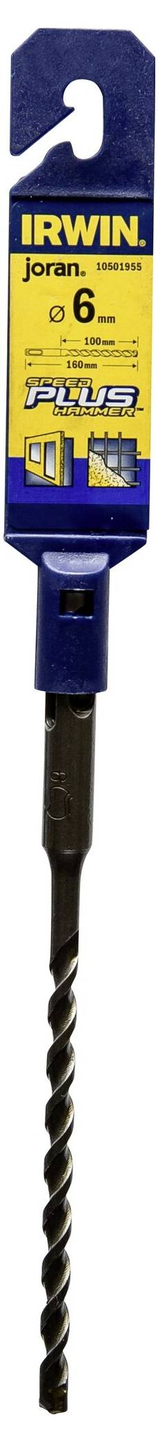 Irwin Tools SDS-plus 10501955 Hartmetall Hammerbohrer 6mm Gesamtlänge 160mm Zylinderschaft 1St.
