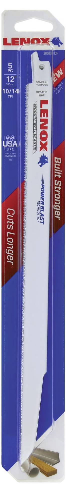 Lenox 20583110R BIM-Säbelsägeblatt für Universalanwendungen 305x19x1,3mm Sägeblatt-Länge 305mm 5St.