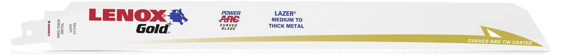 Lenox 2110112114GR TiN-Säbelsägeblatt für Metall 305x25x1,1mm Sägeblatt-Länge 305mm 5St.