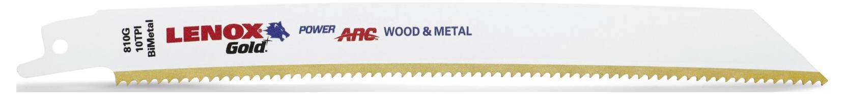 Lenox 21065810GR TiN-Säbelsägeblatt für Metall 203x19x1,3mm Sägeblatt-Länge 203mm 5St.