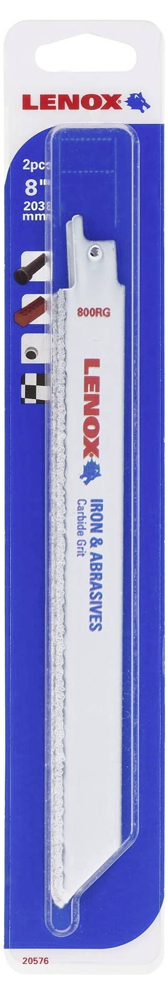 Lenox 20576800RG HM-Säbelsägeblatt für abrasive Materialien 203x19x1,0mm Sägeblatt-Länge 203mm 2St.
