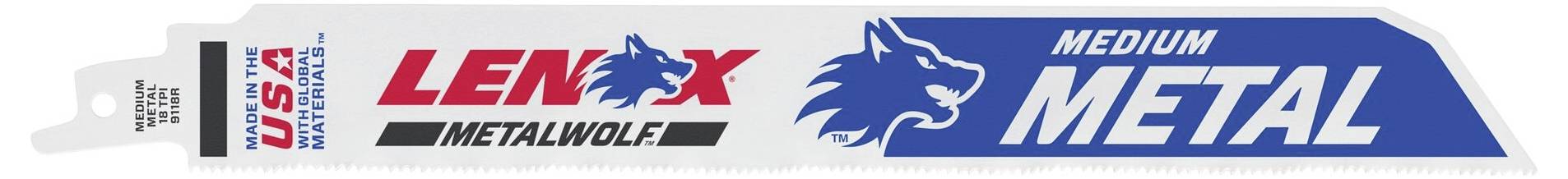 Lenox 201809118R BIM-Säbelsägeblatt Metall für Baustähle und alle Metalle 2-6mm Sägeblatt-Länge 229mm 5St.