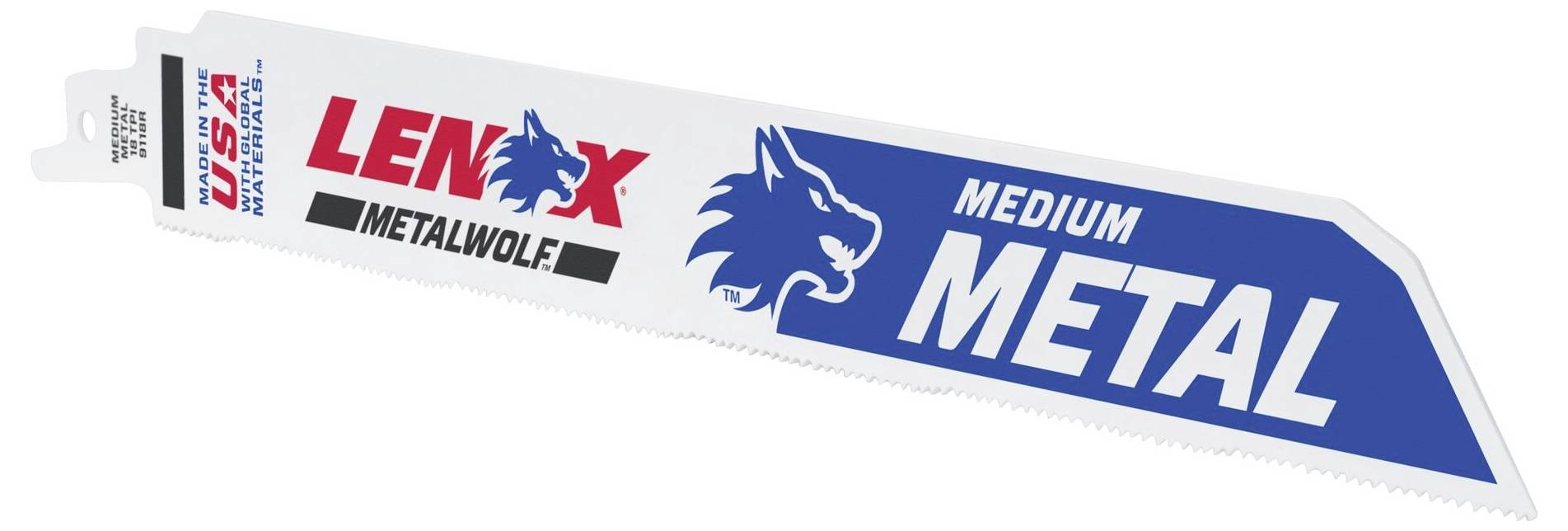 Lenox 201809118R BIM-Säbelsägeblatt Metall für Baustähle und alle Metalle 2-6mm Sägeblatt-Länge 229mm 5St.