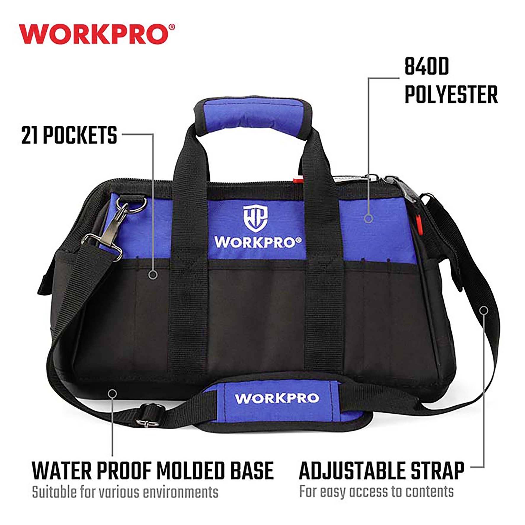 WorkPro WP281026 Werkzeugtasche unbestückt (L x B x H) 510 x 260 x 290mm