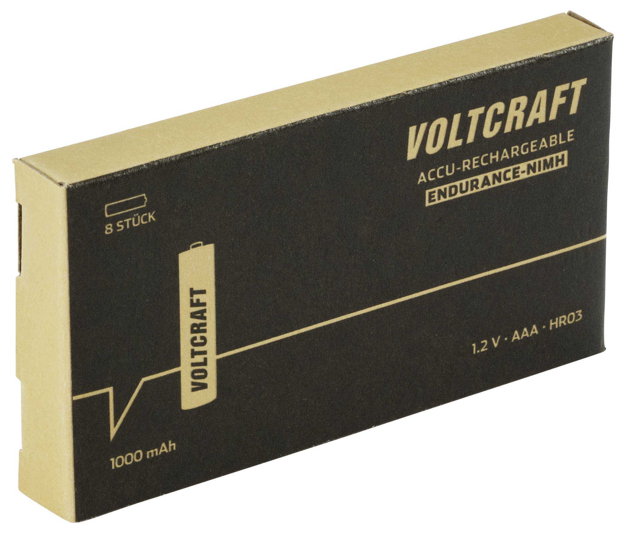 VOLTCRAFT VC-16043045 Micro (AAA)-Akku NiMH 1000 mAh 1.2 V 8 St.