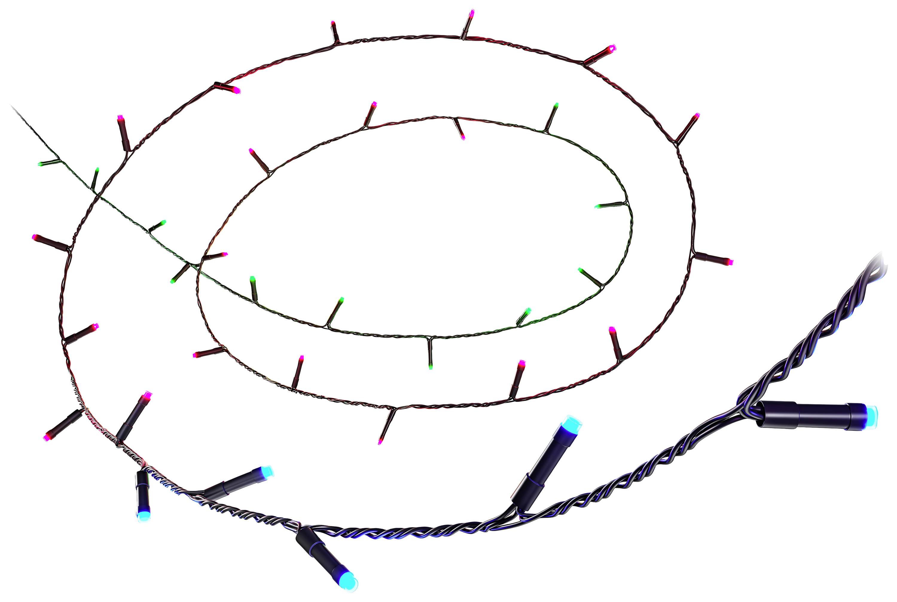 WiZ 8720169076969 Lichterkette Innen/Außen über USB Anzahl Leuchtmittel 160 LED RGB per App steuerb