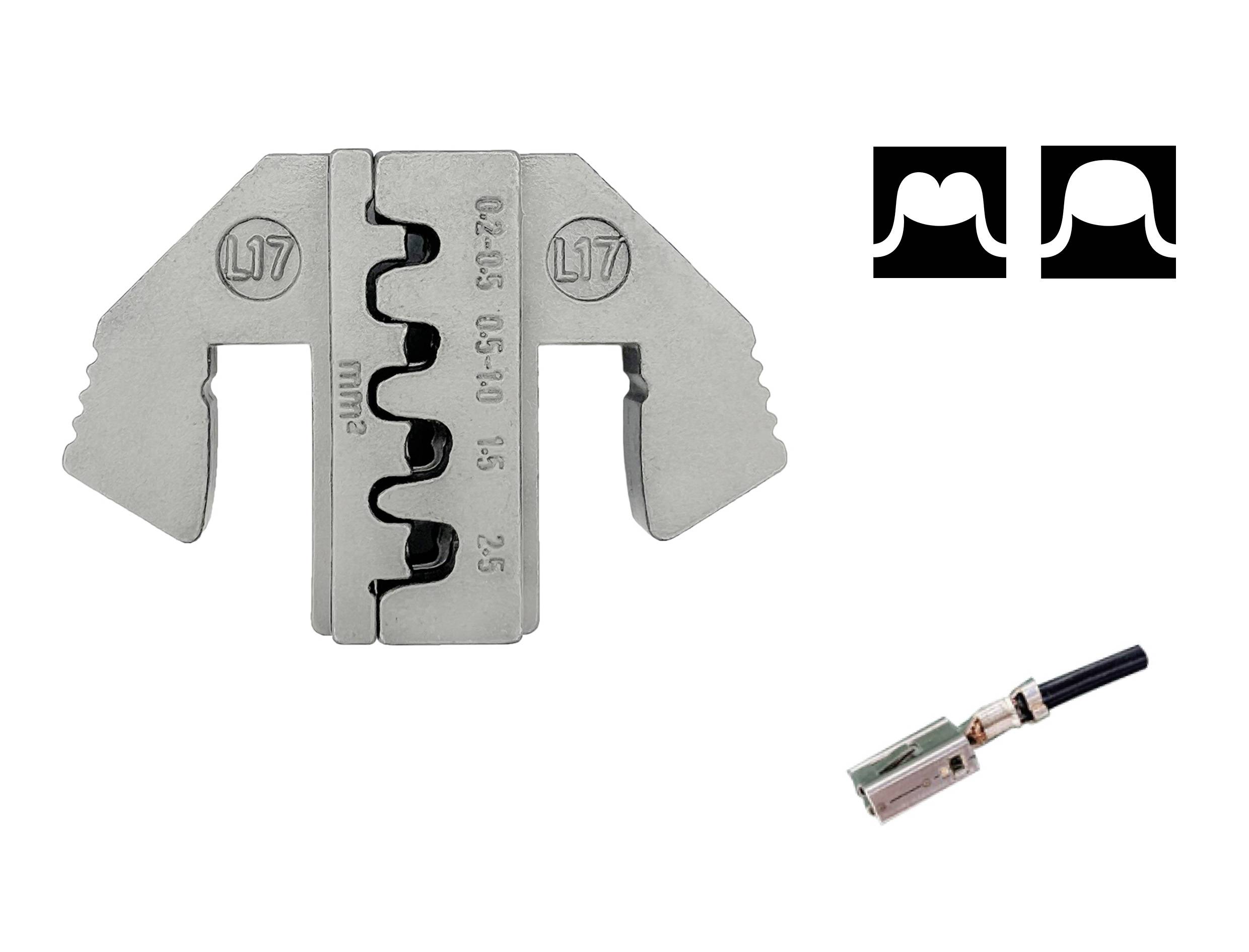 TOOLCRAFT TO-9625860 Crimpeinsatz MCP 6.3/4.8K & SPT Kontakt 0.2 bis 2.5mm² Passend für Marke (Zangen) TOOLCRAFT