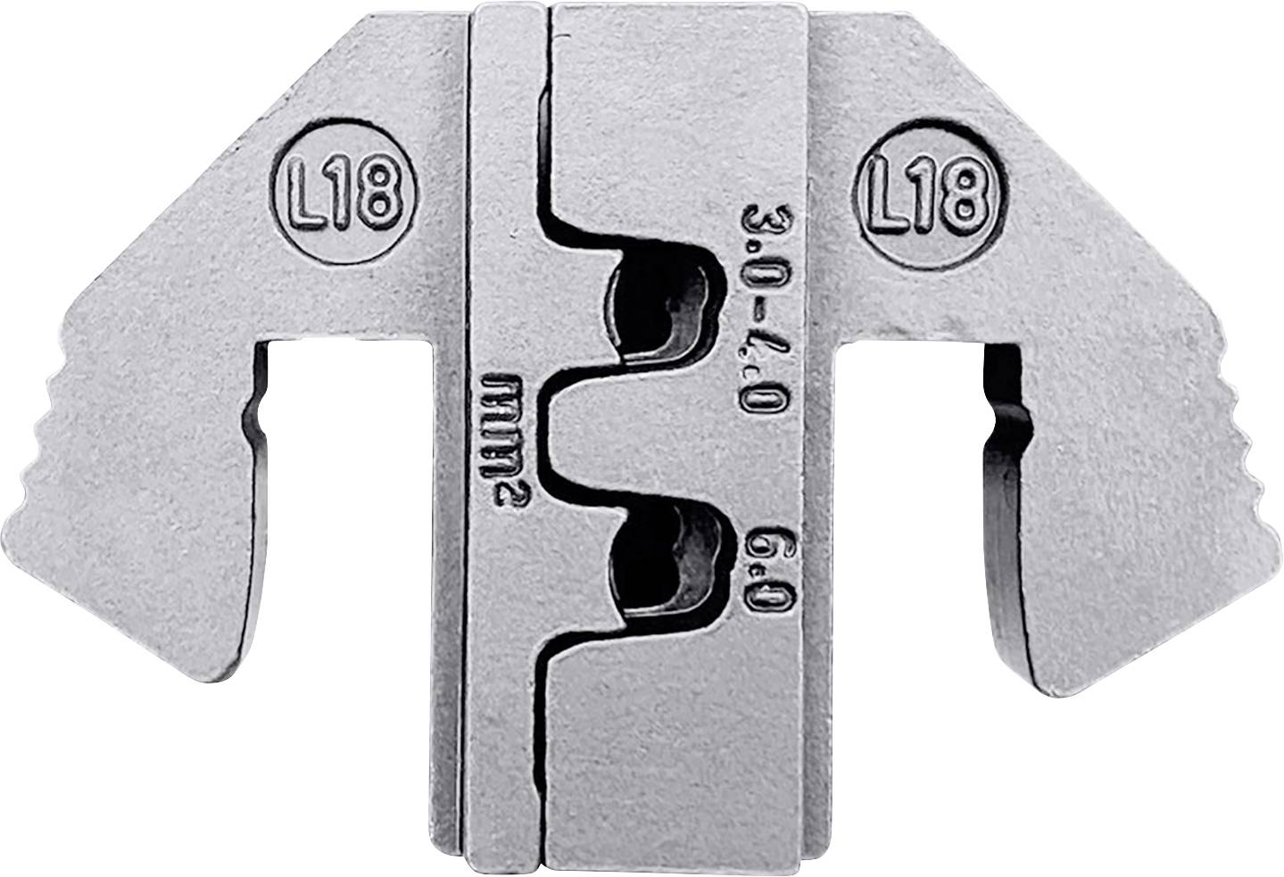 Metallbeschnittteil mit der Markierung 'L18', zeigt Messmarken '3.0-4.0' und '6.0'.