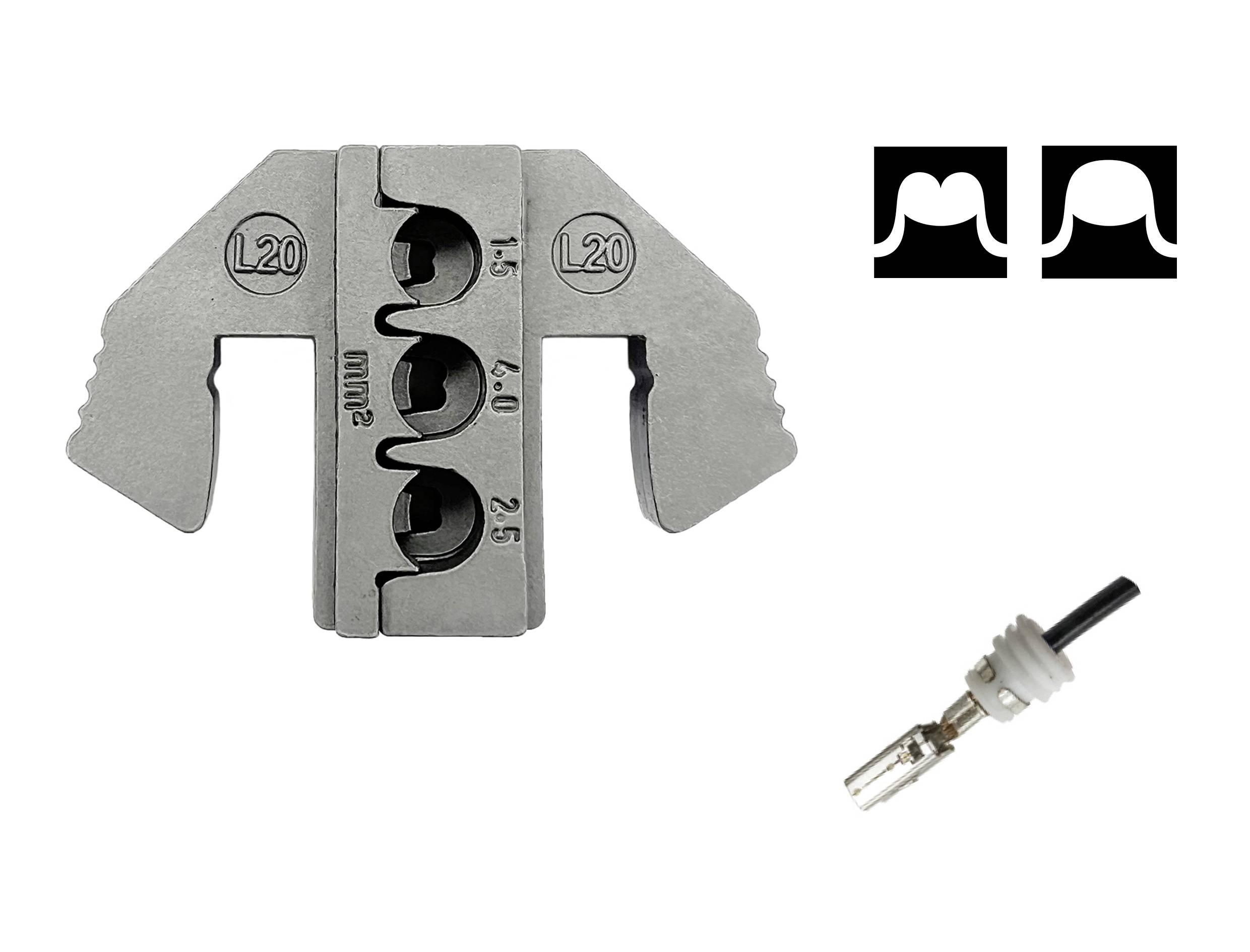 TOOLCRAFT TO-9625869 Crimpeinsatz MCP 6.3/4.8K & SPT Kontakt(SWS) 1.5 bis 2.5mm² Passend für Marke (Zangen) TOOLCRAFT