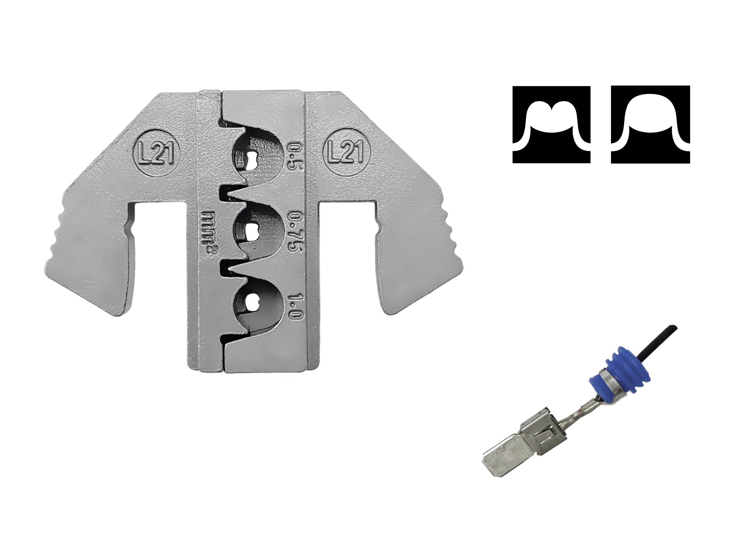 TOOLCRAFT TO-9625872 Crimpeinsatz MCP 6.3/4.8K & SPT Flachkontakt(SWS) 0.5 bis 1mm² Passend für Marke (Zangen) TOOLCRAFT