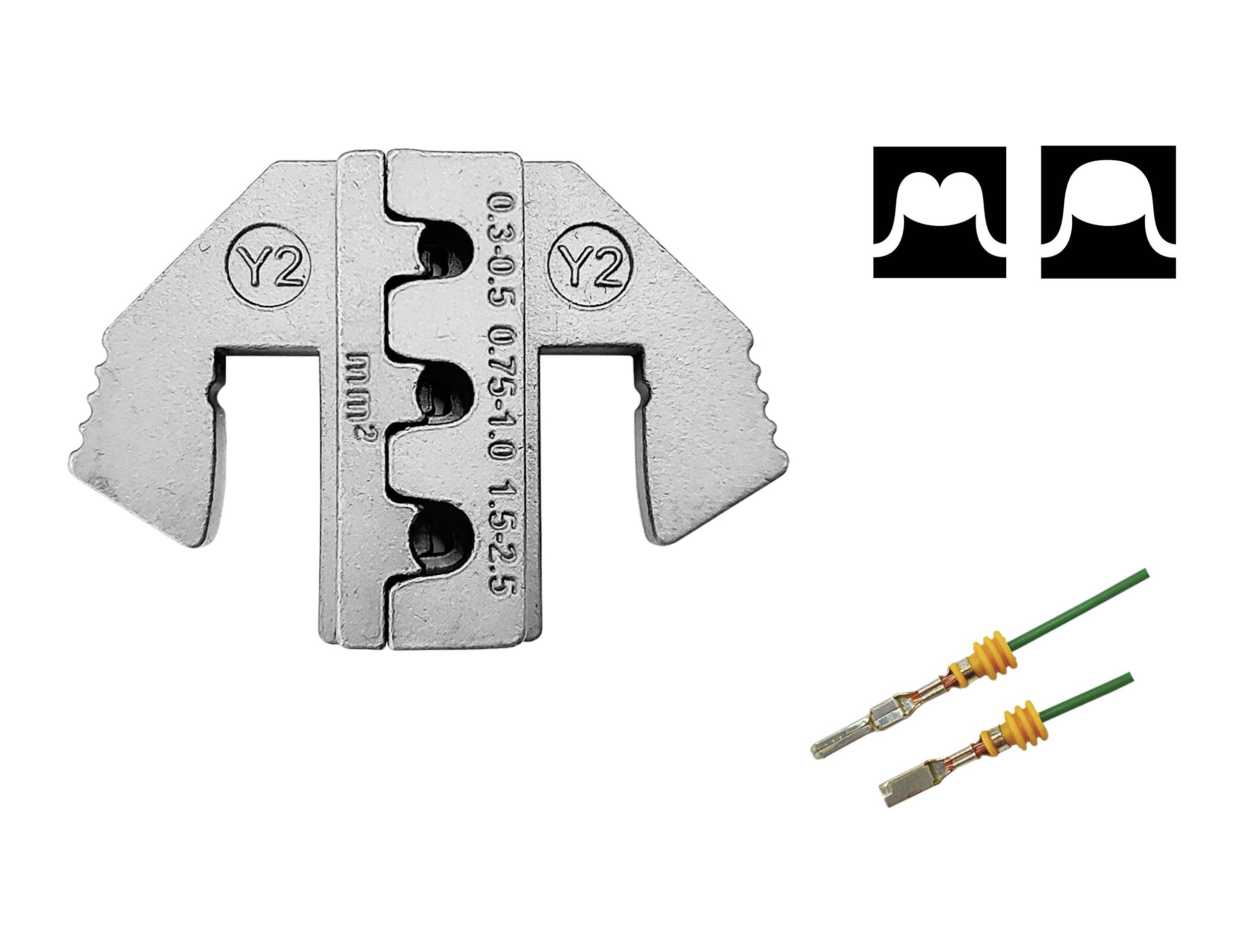 TOOLCRAFT TO-9625881 Crimpeinsatz Yazaki YES/YESC 2.8 versiegelter Kontakt Terminal 0.3 bis 2.5mm² Passend für Marke (Zangen)
