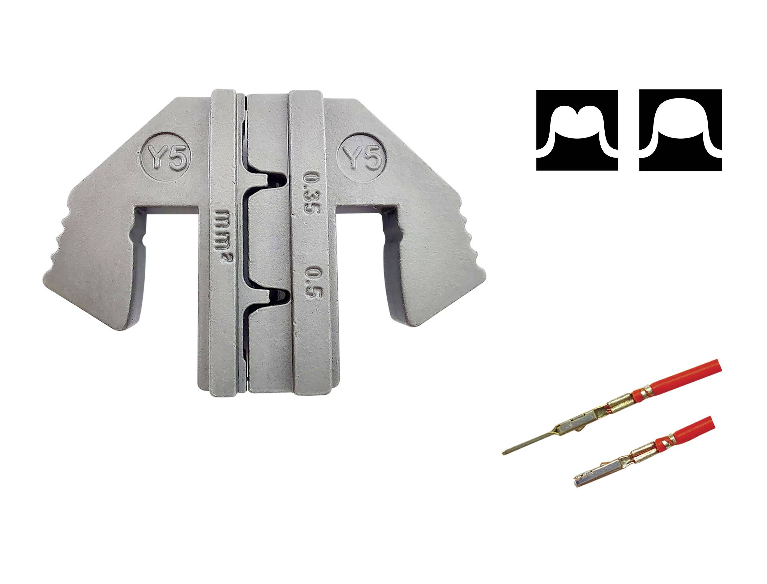 TOOLCRAFT TO-9625890 Crimpeinsatz Yazaki YES/YESC 0,64x0,64 Unversiegelter Kontakt 0.35 bis 0.5mm² Passend für Marke (Zangen)