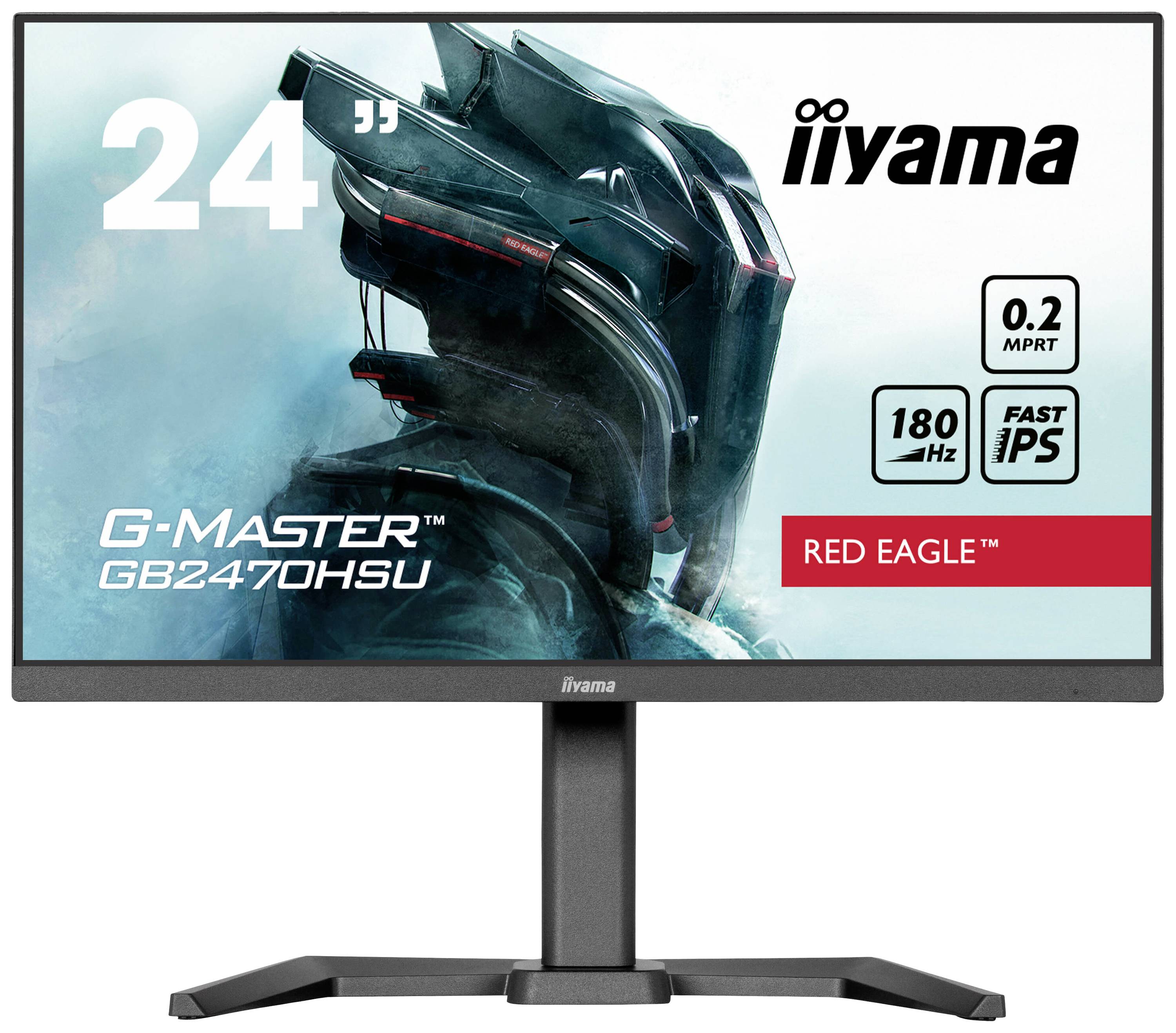 Iiyama G-MASTER Red Eagle GB2470HSU-B6 Gaming Monitor EEK E (A - G) 60.5 cm (23.8 Zoll) 1920 x 1080 Pixel 16:9 0.2 ms HDMI®, DisplayPort, Kopfhörer